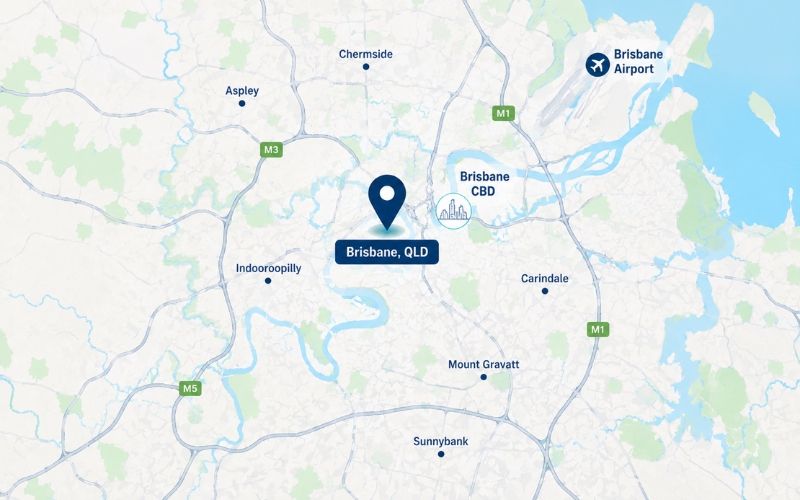 Brisbane CBD map